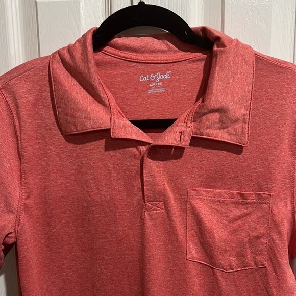 Polo Shirt Boys Red Orange color Sz XXL Cat & Jack - Picture 3 of 5